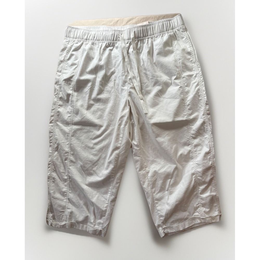 NWT Lane Bryant White  Soft Slub Capri Women's 22/24 Mid-Rise Plus Size